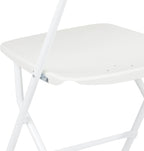 Flash Furniture Hercules Series Plastic Folding Chair - White - 20 Pack 650LB Weight Capacity Comfortable Event Chair-Lightweight Folding Chair - Image 16