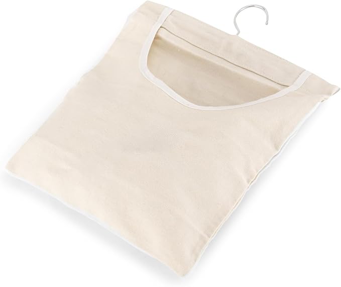 Canvas Clothespin Bag, 13.3x11.2 Inch Hanging Laundry Organizer - Image 7