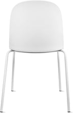 2xhome Modern Stackable Armless Dining Chair | Plastic Shell Seat with Metal Legs | Indoor or Outdoor Use | Home Kitchen Patio (1, White, No Padding) - Image 6
