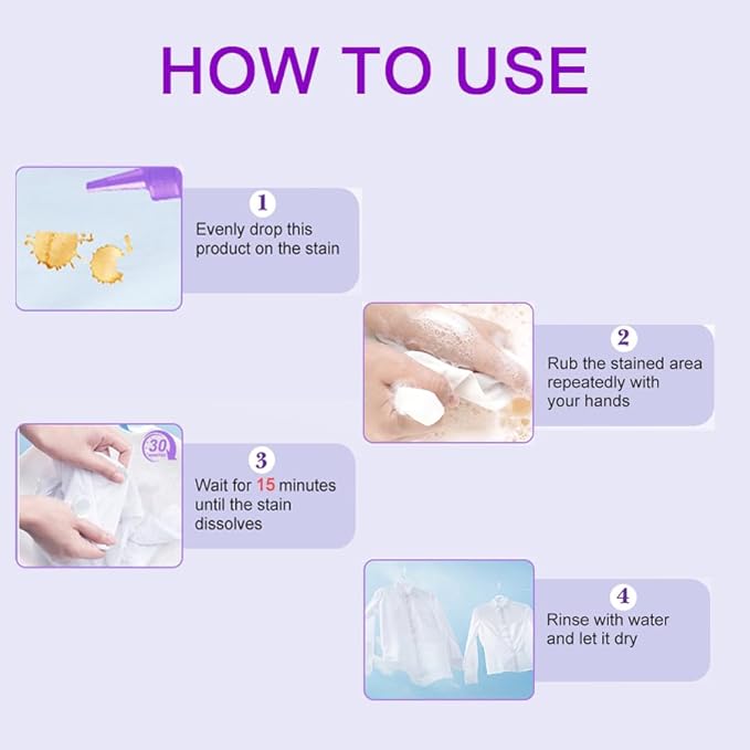 Clothes Oil Stain Remover, Active Enzyme Clothing Stain Remover, Active - Image 7