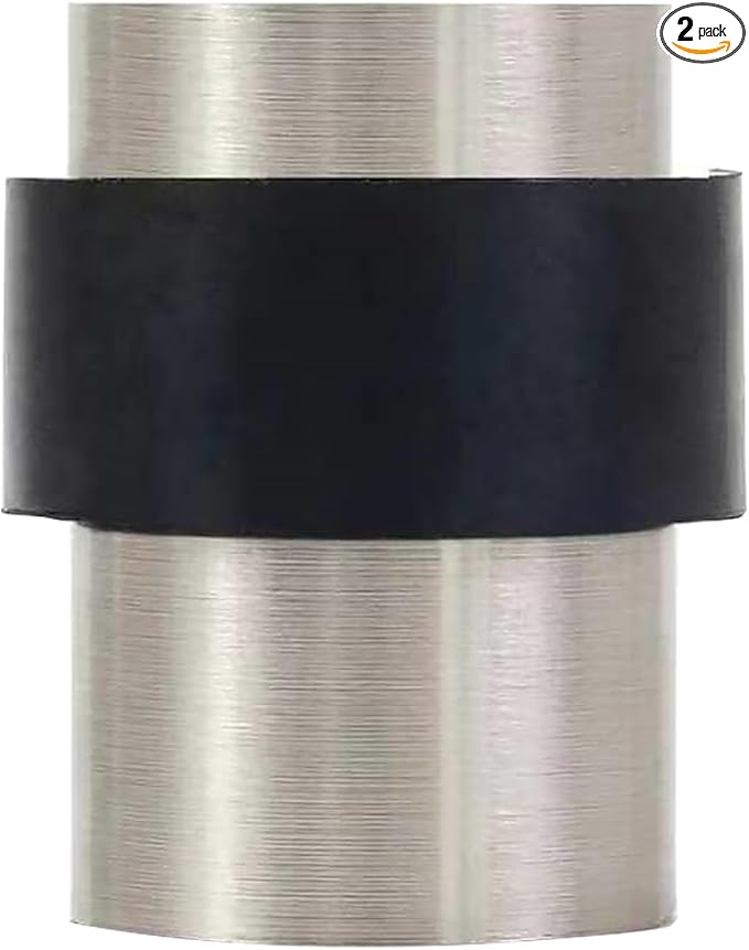 KHTUMEWARE 2 Pack 1-1/2 in Floor Door Stopper, Brushed Satin Nickel Door Stop by khtumeware