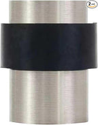KHTUMEWARE 2 Pack 1-1/2 in Floor Door Stopper, Brushed Satin Nickel Door Stop by khtumeware