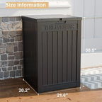 DRATO 48 Gallon Package Delivery Box, Large Lockable Storage Box, Double-Wall Resin Outdoor Package Delivery and Waterproof Deck Box for Porch, Patios（Black，48 Gallon） - Image 4