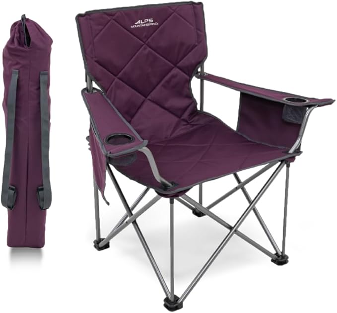ALPS Mountaineering King Kong Camping Chairs for Adults with Mesh Cup Holders and Pockets, Built Durable and Reliable with Compact Foldable Steel Frame by ALPSMountaineering