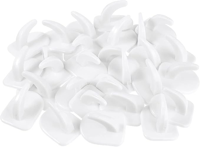 Queekay 30 Pieces Adhesive Wall Hooks - Image 2