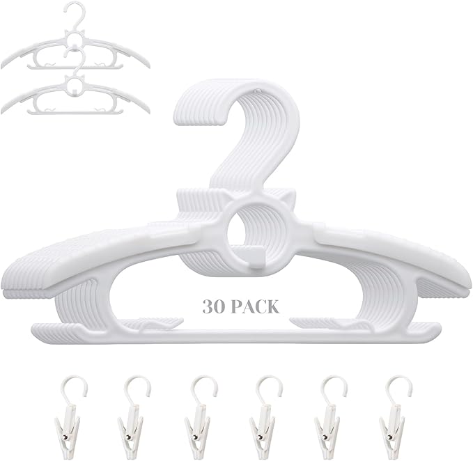 Baby Nursery Closet Hangers, Ultra Thin Non-Slip and Extendable Laundry Infant by Gencuoir