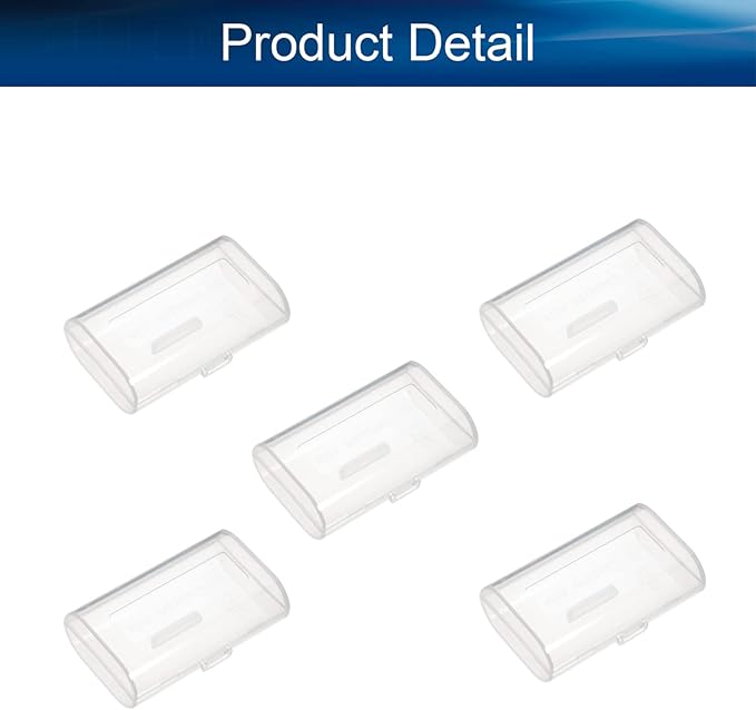 Heyiarbeit 2 x AA Battery Storage Case Holder Organizer Box Transparent 5Pcs - Image 4