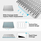 Silicone Dish Drying Mat for Kitchen Counter, Foldable & Heat Resistant Drying - Image 3