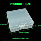 Fielect 100 x AA Battery Storage Case Holder Organizer Box Transparent - Image 2