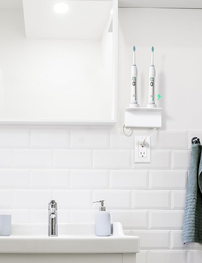 OAPRIRE Electric Toothbrush Holder Wall Mounted, 2 Pack Acrylic Electric - Image 8