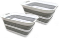 SAMMART 42L Set of 2 Collapsible Plastic Laundry Basket by SAMMART