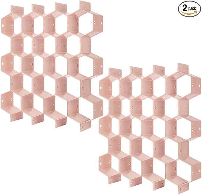 Poeland Drawer Divider Organizer Adjustable DIY Grid Honeycomb Drawer Divider by Poeland