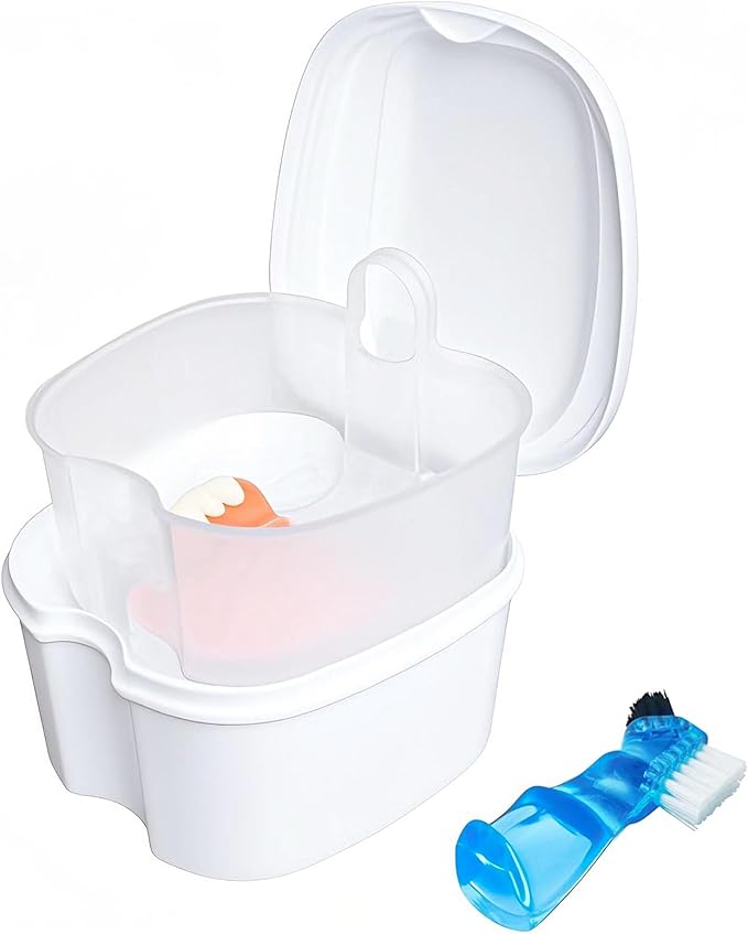 Denture Soaking Box Orthodontic Retainer Bath Case by Keedolla