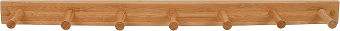 Spectrum Wall Mount 7-Peg Wood Rack Organizer by Spectrum