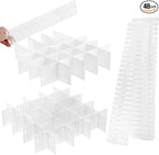 Foraineam 48Pcs Drawer Dividers, Adjustable DIY Grid Divider White Storage by Foraineam
