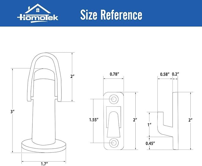 HOMOTEK 2 Pack Heavy Duty Door Stopper - Image 5