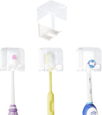 4 PCS Toothbrush Holder Wall Mounted by LUEXBOX