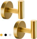 Vuzvuv 2-Pack Gold Wall-Mounted Towel Hooks, SUS304 Stainless Steel Waterproof by Vuzvuv
