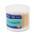 300ct Cotton Swabs with Strong Bamboo Sticks by Xumzee: 100% Pure Natural Cotton by XUMZEE