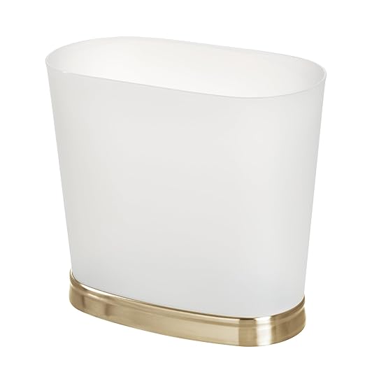 iDesign Slim Bathroom Trash Can, Small Plastic Garbage Can - Image 9