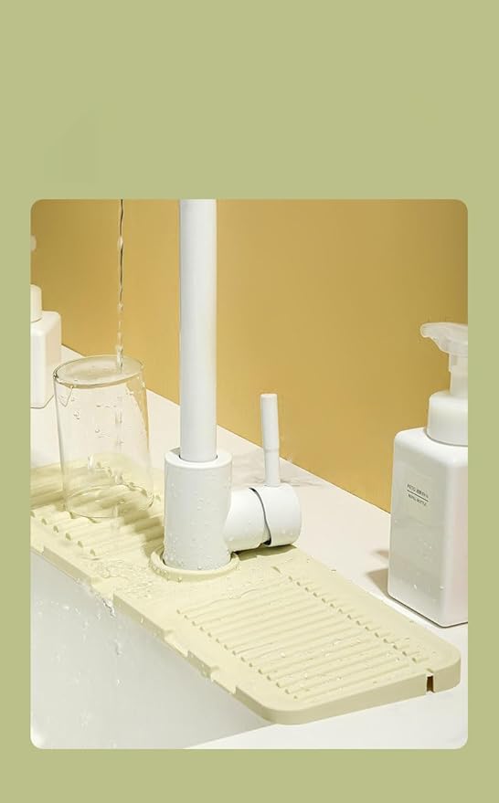 Sink Faucet Absorbing Mat, Kitchen Sink Splash Guard Longer Silicone Sink - Image 7