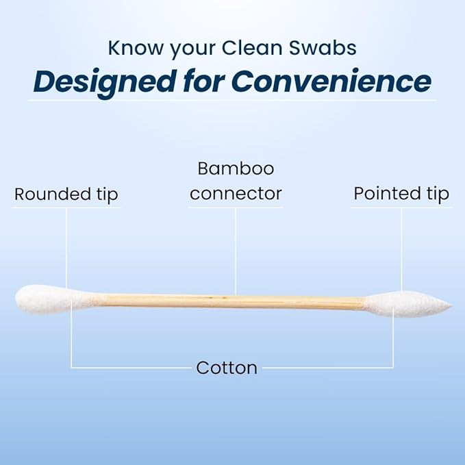 Clean Skin Club Clean Swabs, 2 Pack, 1000 Total Count, One Pointed Tip - Image 2