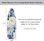 Peony Flower Ironing Board Cover Blue White Gradient Chinese Rose Polyester - Image 6
