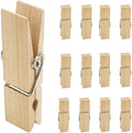 Large Wooden ClothesPins, Sturdy and Heavy Duty Clothes Pegs by EasyBravo