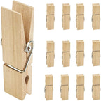 Large Wooden ClothesPins, Sturdy and Heavy Duty Clothes Pegs by EasyBravo