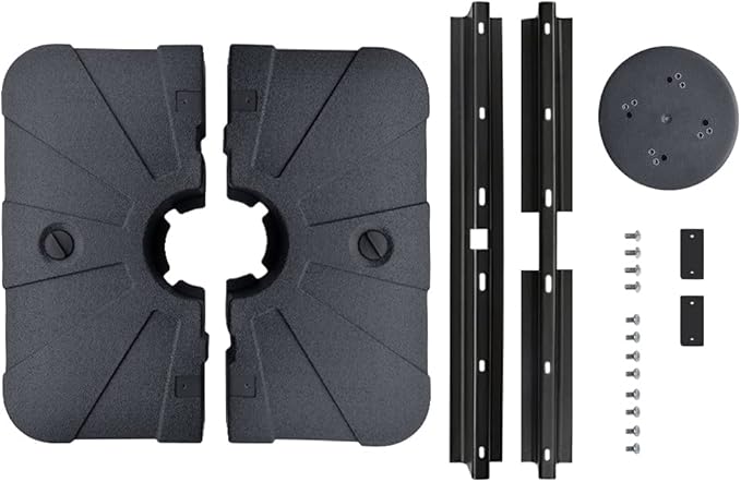 EliteShade USA 33" x 33" Offset Patio Umbrella Base Sand/Water Filled Square Umbrella Stand,Black - Image 5