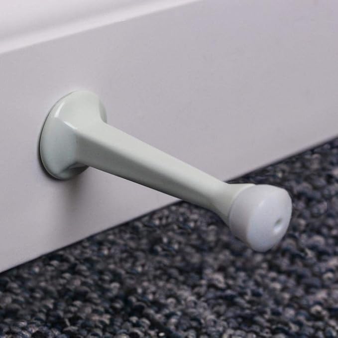 Liberty Premium Door Stop Metal Solid Rigid Door Stopper Brushed 3" - Image 2