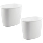 iDesign Slim Plastic Bathroom Trash Can, Small Garbage Bin by iDesign