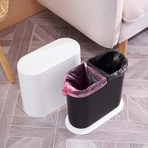 Sooyee 10 Liter Rectangular Plastic Trash Can Wastebasket - Image 6