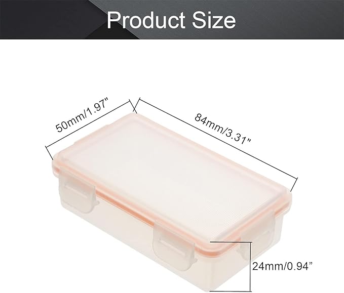 Fielect 2 x 18650 Battery Storage Case Holder Organizer Box Transparent 2Pcs - Image 2