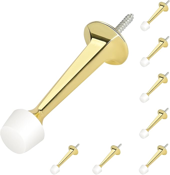 HOMOTEK 8 Pack Heavy Duty Solid Rigid Door Stop by HOMOTEK
