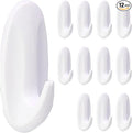 12 Pack Medium Utility Hooks, Holds up to 2.5 lb, Damage Free Hanging Hooks by Qjaiune