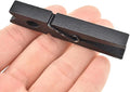 HAHIYO Black Wooden Clothes Pins Clothespins Wide Do NOT Fall Apart 2.87 inches by HAHIYO