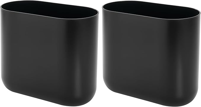iDesign Small Slim Plastic Bathroom Trash Can, Garbage Can by iDesign