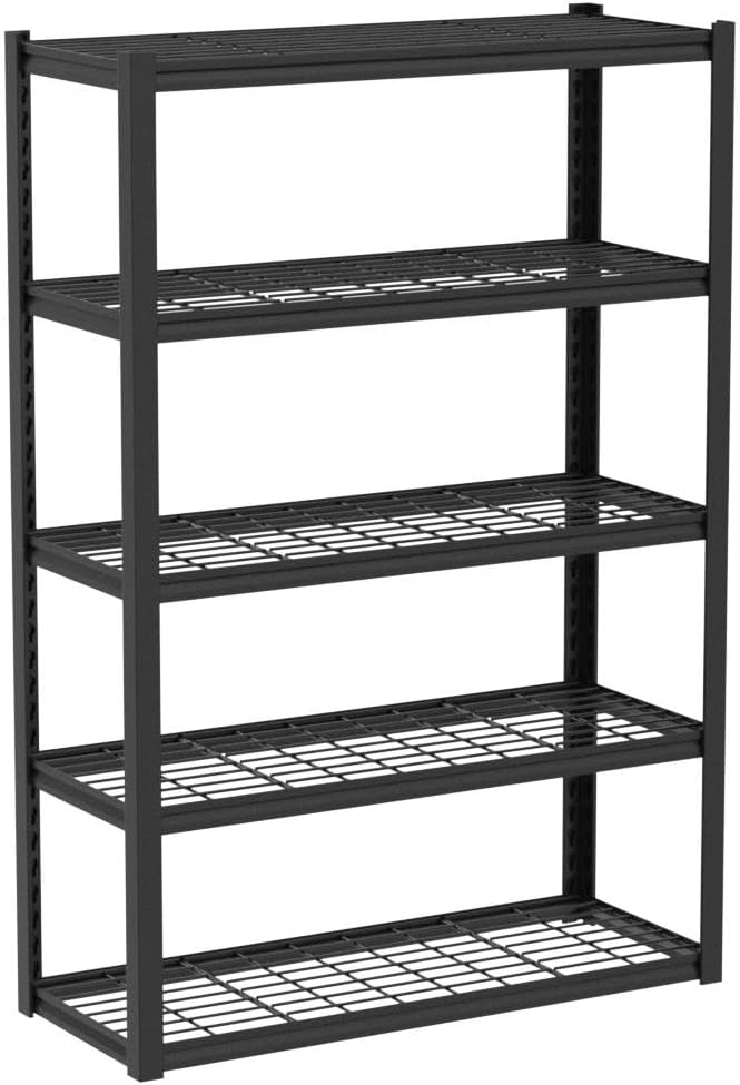 REIBII Garage Shelving 3200LBS, 5-Tier Storage Shelves, Adjustable Industrial Metal Shelving Unit for Garage, Basement, Pantry, Warehouse,Commercial, 36" W x 16" D x 72" H, 2 Pack - Image 4