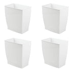 iDesign Small Plastic Bathroom Trash Can, Slim Rectangle Garbage Bin by iDesign