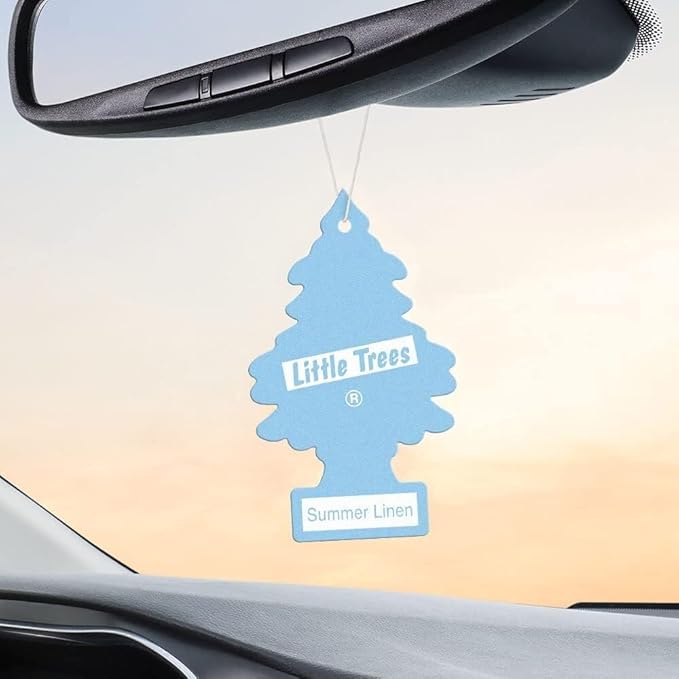 Little Trees Cardboard Hanging Car, Home & Office Air Freshener, Summer Linen - Image 4