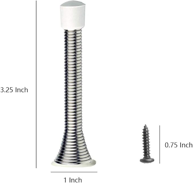 16 Pack Spring Door Stops 3 1/4 Inch Flexible Heavy Duty Spring Door Stopper - Image 6