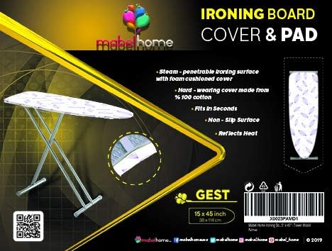 Mabel Home Ironing Board Padded Cover, 100% Cotton - Image 5