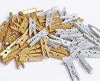 50pcs Silver Wooden Clothes Pins - Image 6