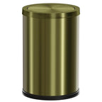 9L/2.4Gal Antique Bronze Bathroom Trash Can, Small Flip Garbage Can by LEASYLIFE