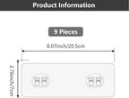 9 Pack Shower Caddy Adhesive Hooks Replacement, Shower Shelf Adhesive - Image 2