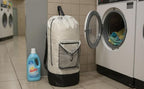 Laundry Bag Backpack with Shoulder Straps and Mesh Pocket Laundry Backpack - Image 4