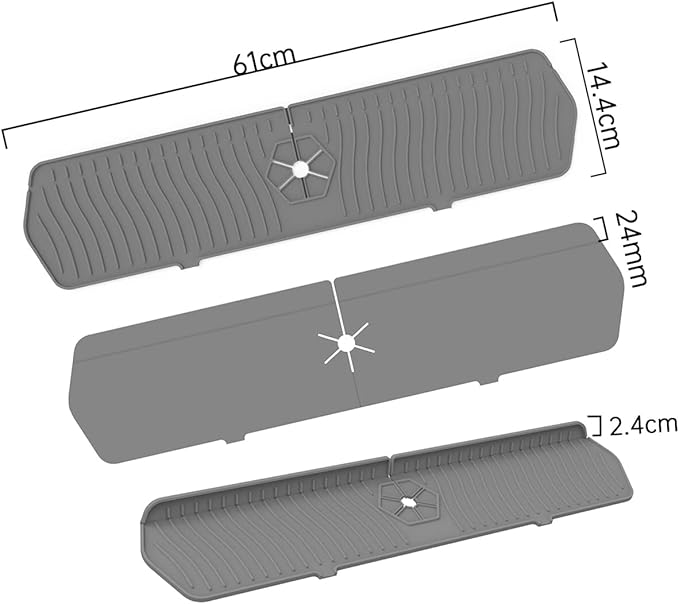 Kitchen Faucet Sink Splash Guard, Sink Draining Pad Behind Faucet, Rubber - Image 3