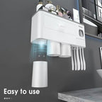 iHave Toothbrush Holders for Bathrooms, 3 Cups Toothbrush Holder Wall Mounted - Image 3