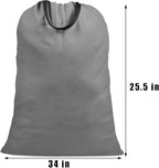 Cotton Canvas Laundry Bag with Handles & Drawstring Straps, Heavy Duty Extra - Image 2